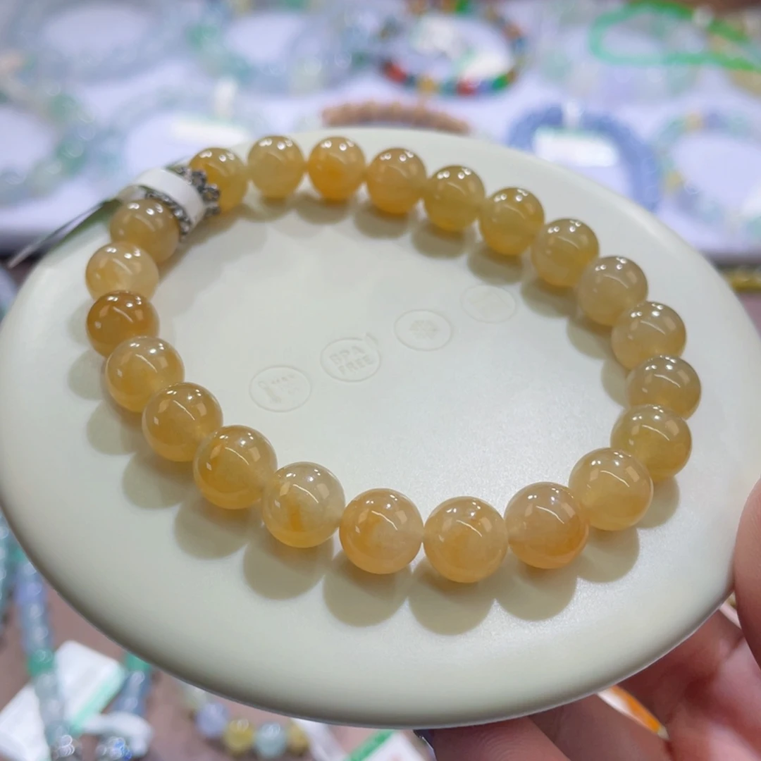 未镶嵌手链翡翠橘黄卡8.3