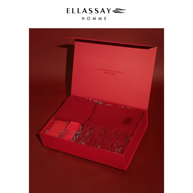 ELLASSAY歌力思男装礼盒装(围巾+毛衣+袜子+红包)EMY36KK00213388