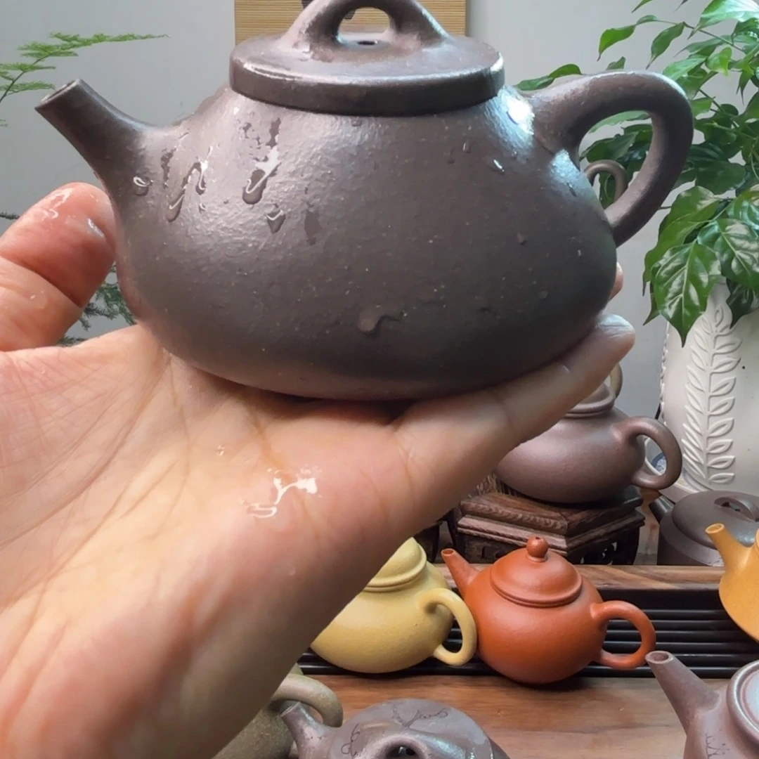 茶壶紫砂大水潭天青子冶