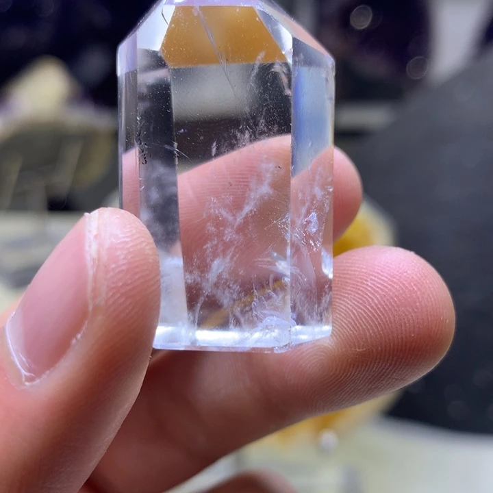 紫晶未镶嵌珠宝半成品白水晶