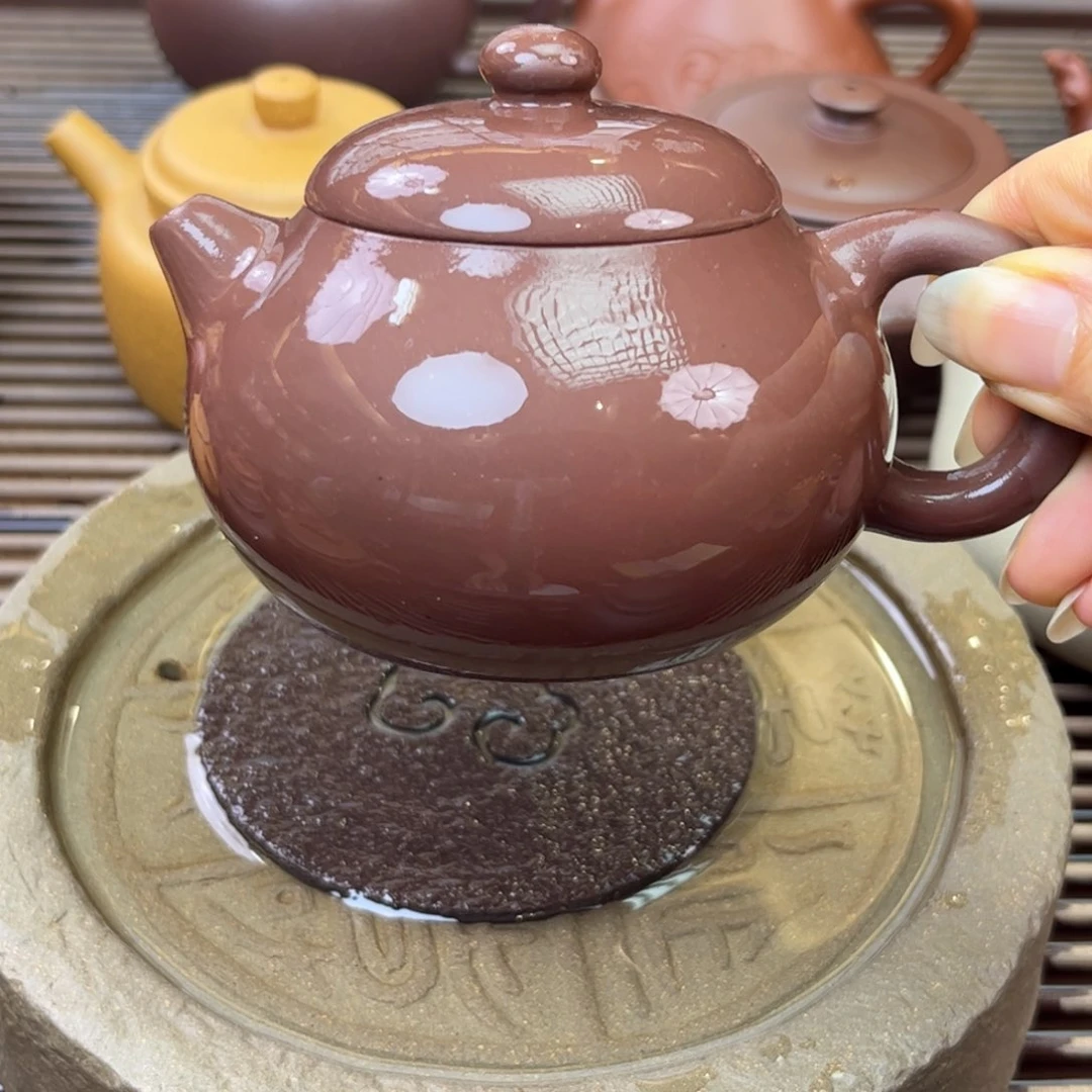 紫砂茶壶老紫泥 文旦140c