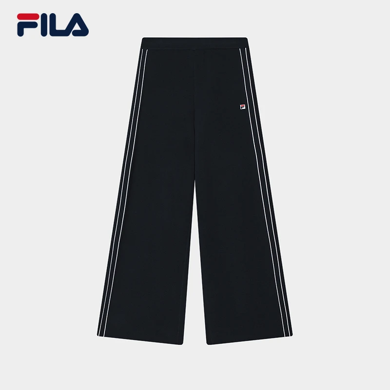 【流光风】FILA 斐乐女士编织裤2025新款时尚简约宽松休闲毛织长裤
