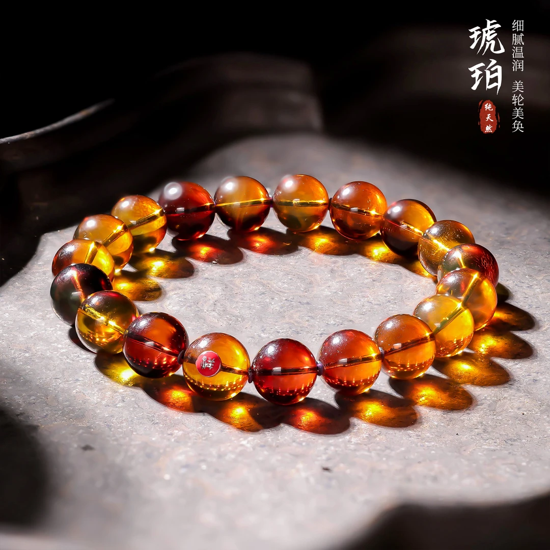 【李哥推荐】红蓝琥珀手链10m左右@XL50113042@