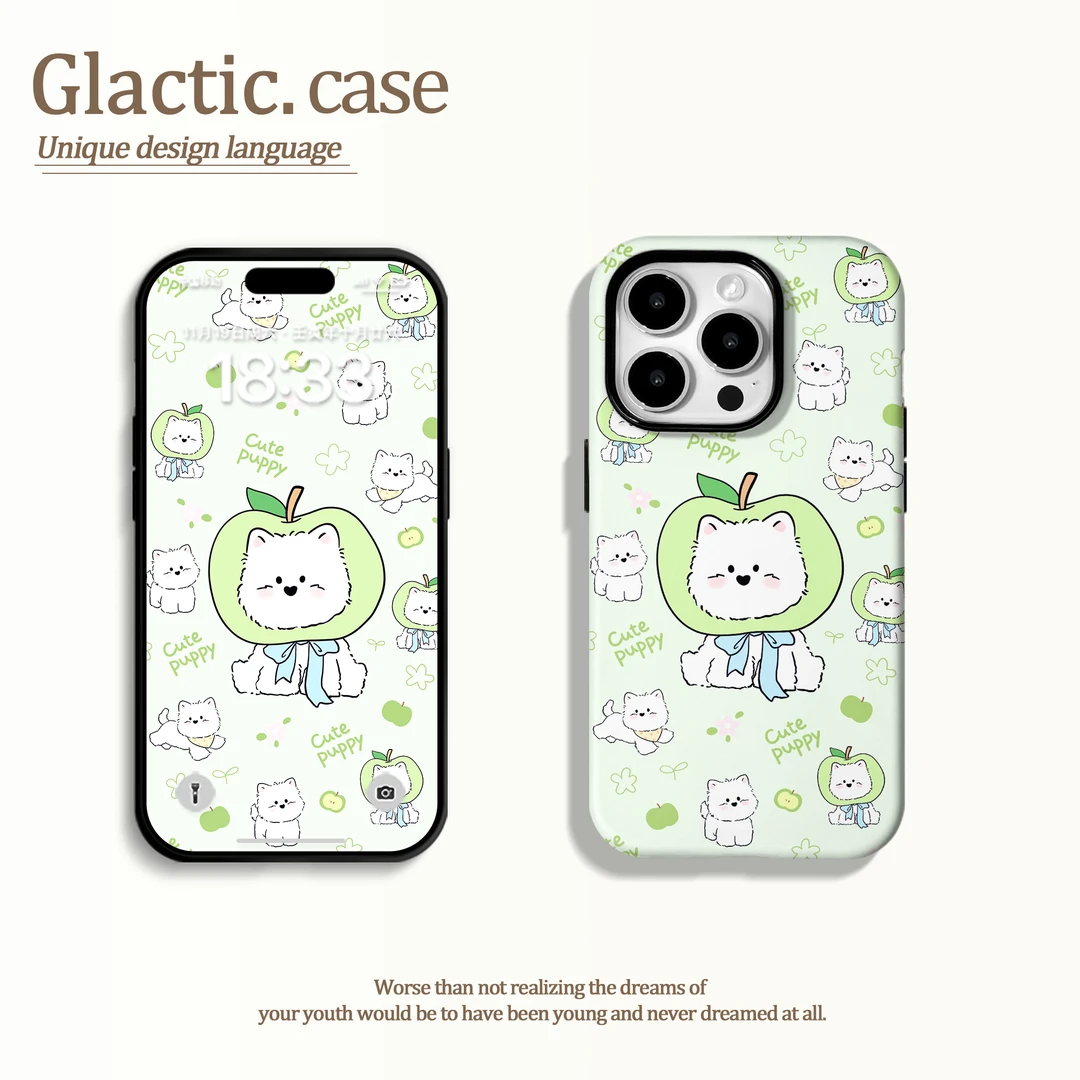 适用于苹果16华为OPPO小米VIVO高颜值百搭二合一菲林手机壳GA0792