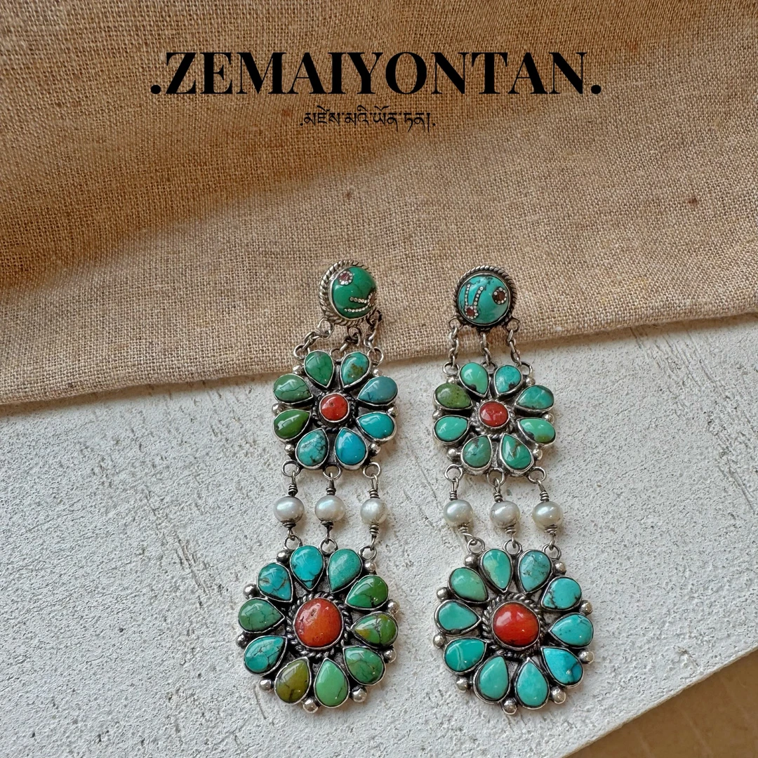 非金属亚克力耳饰 尼泊尔时尚耳饰民族风银针气质百搭耳环