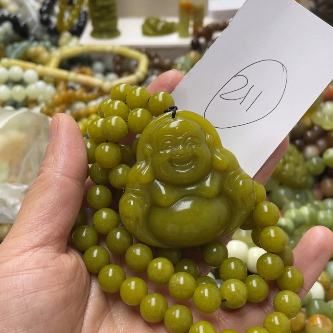 蛇纹石玉手链未镶嵌