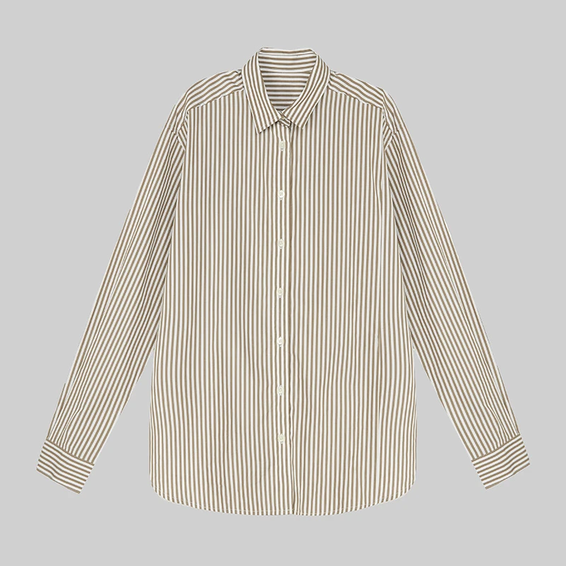 色织条纹廓形衬衫TB1S111448