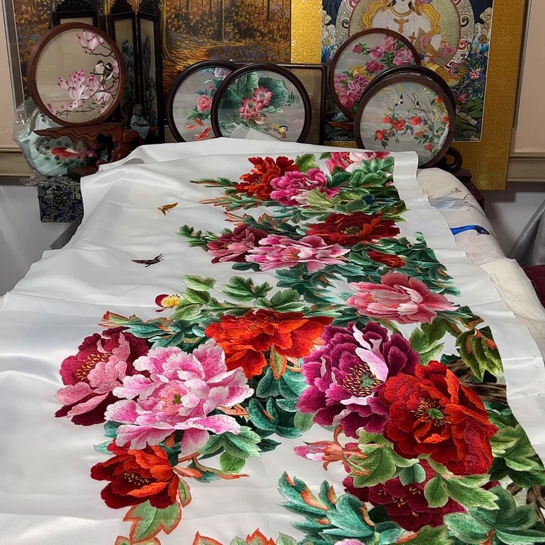 刺绣纯手工刺绣画