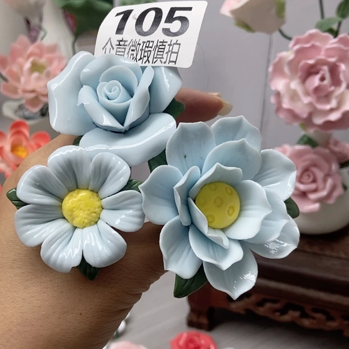 陶瓷手工制作陶瓷花