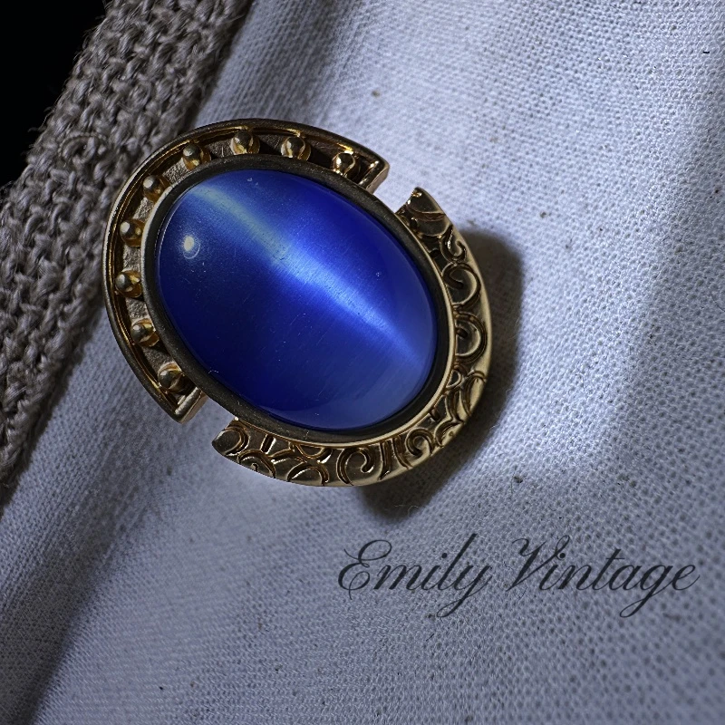 铜合金仿水晶戒指 【1693】《赤珀含珠》Emily Vintage珍藏款