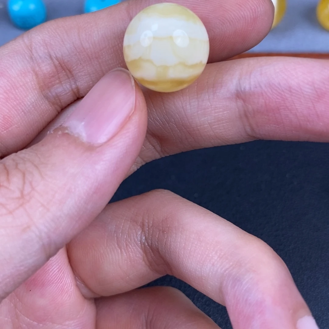 琥珀未镶嵌裸石天阶瓷白云纹25