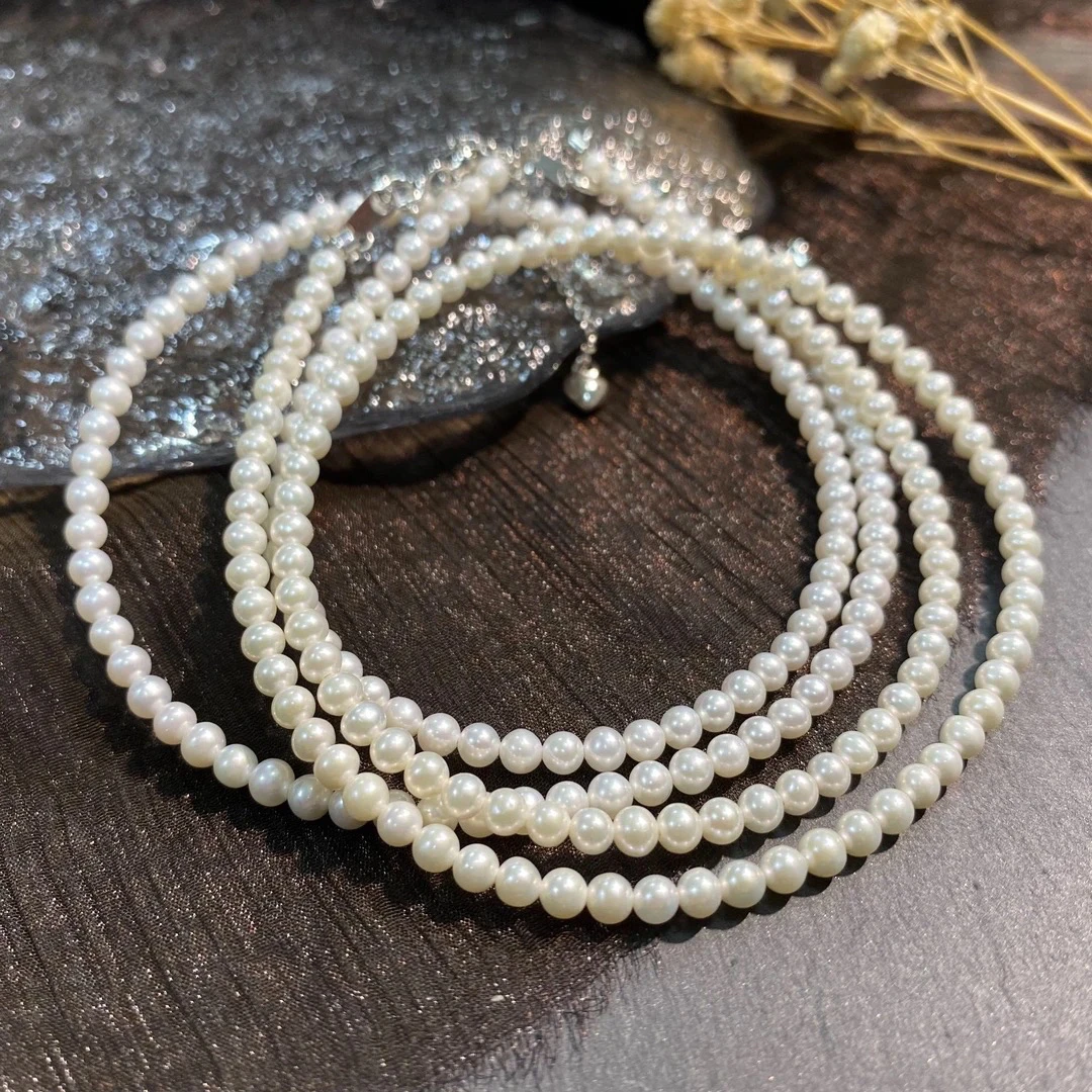 【书记甄选】天然淡水珍珠项链 多样性发一件 约3mm ZG2409
