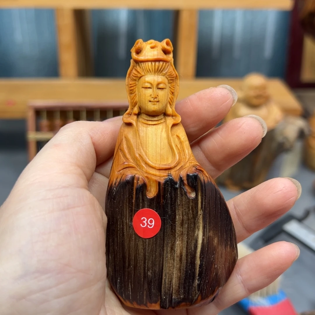 如***影木崖柏木摆件手把件