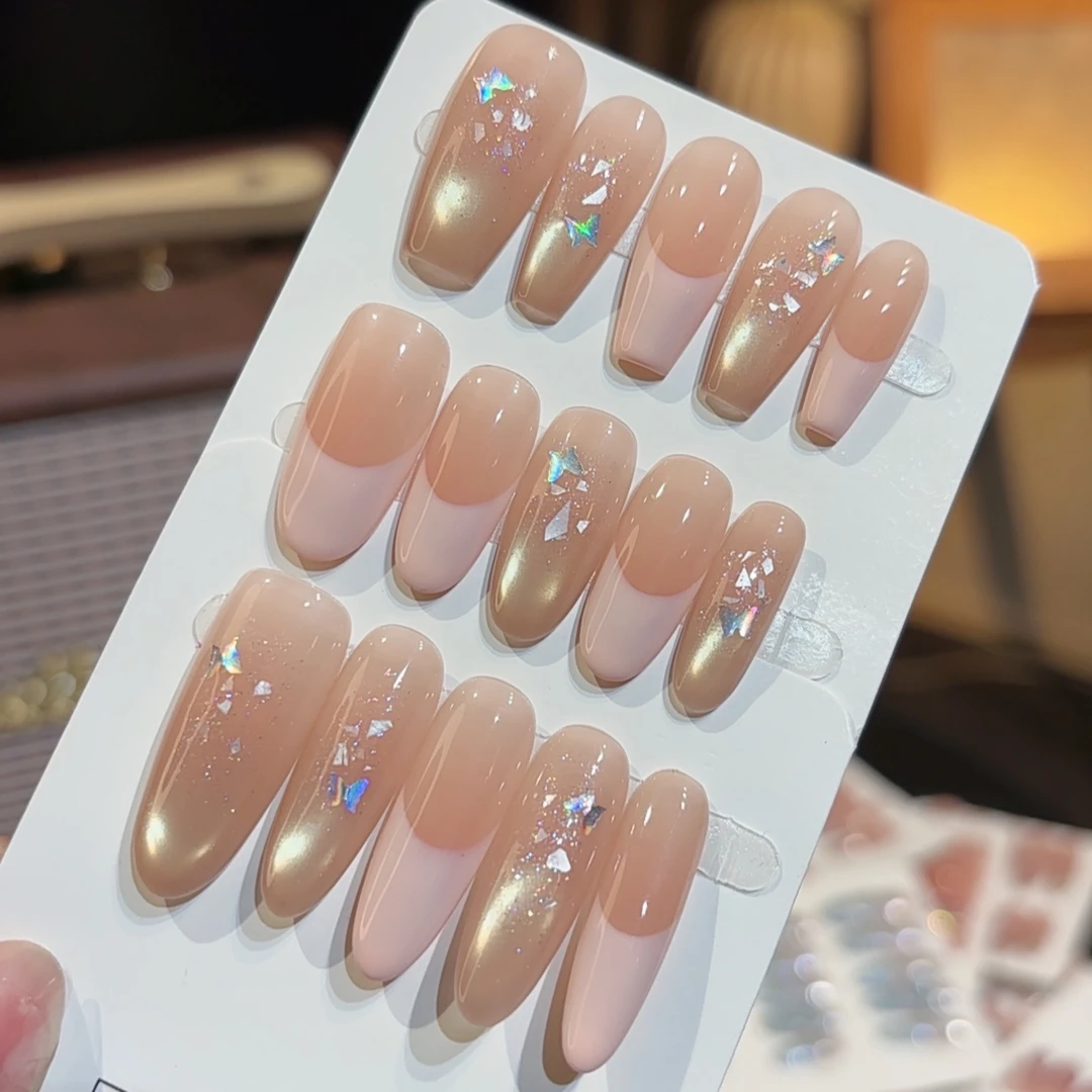 【远山芙蓉】春夏款装饰显白不伤本甲纯手工穿戴甲