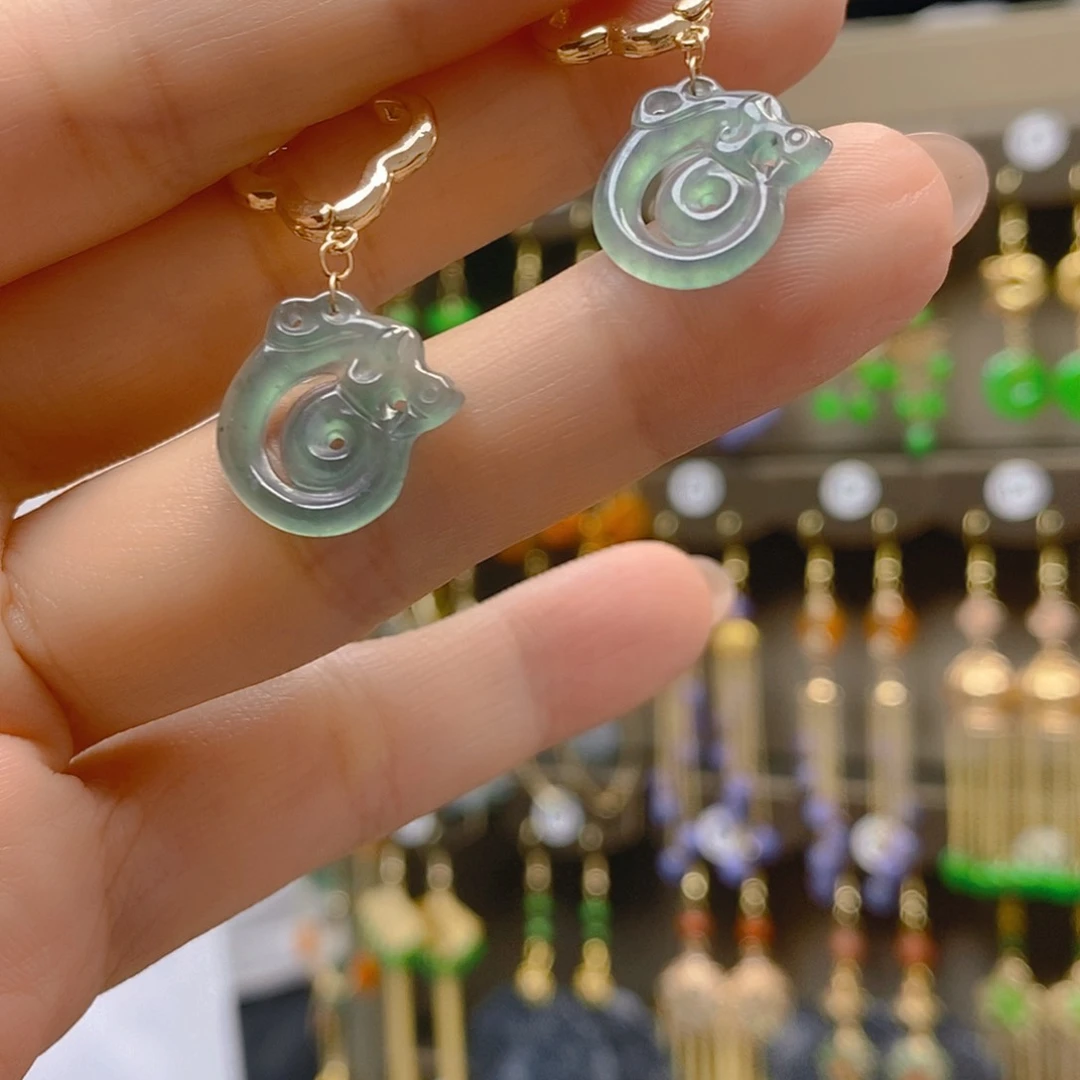 翡翠合金耳饰翡翠