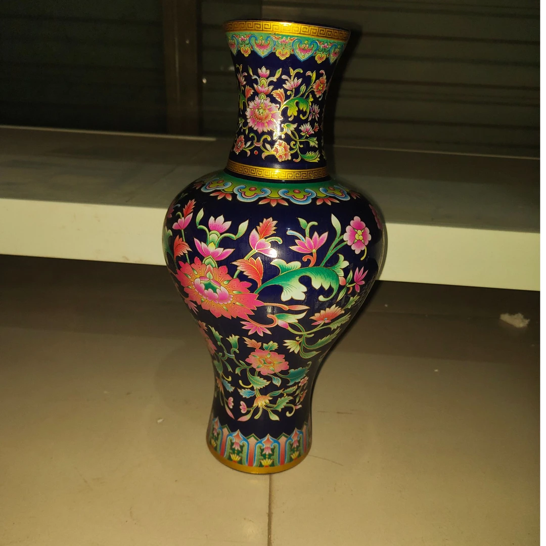 景泰蓝花瓶  珐琅彩瓷瓶摆件