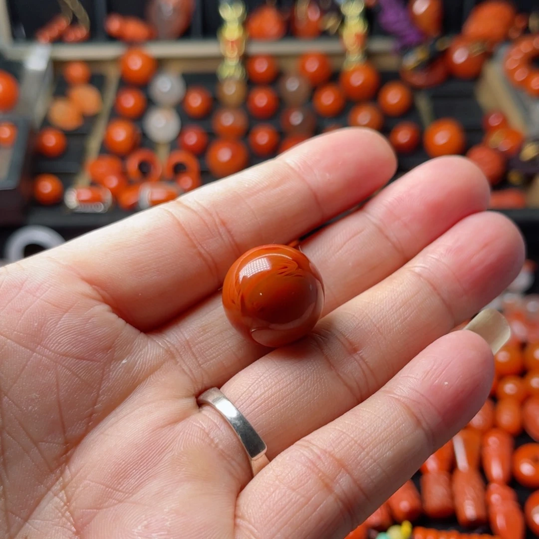 未镶嵌单珠19.5南红玛瑙