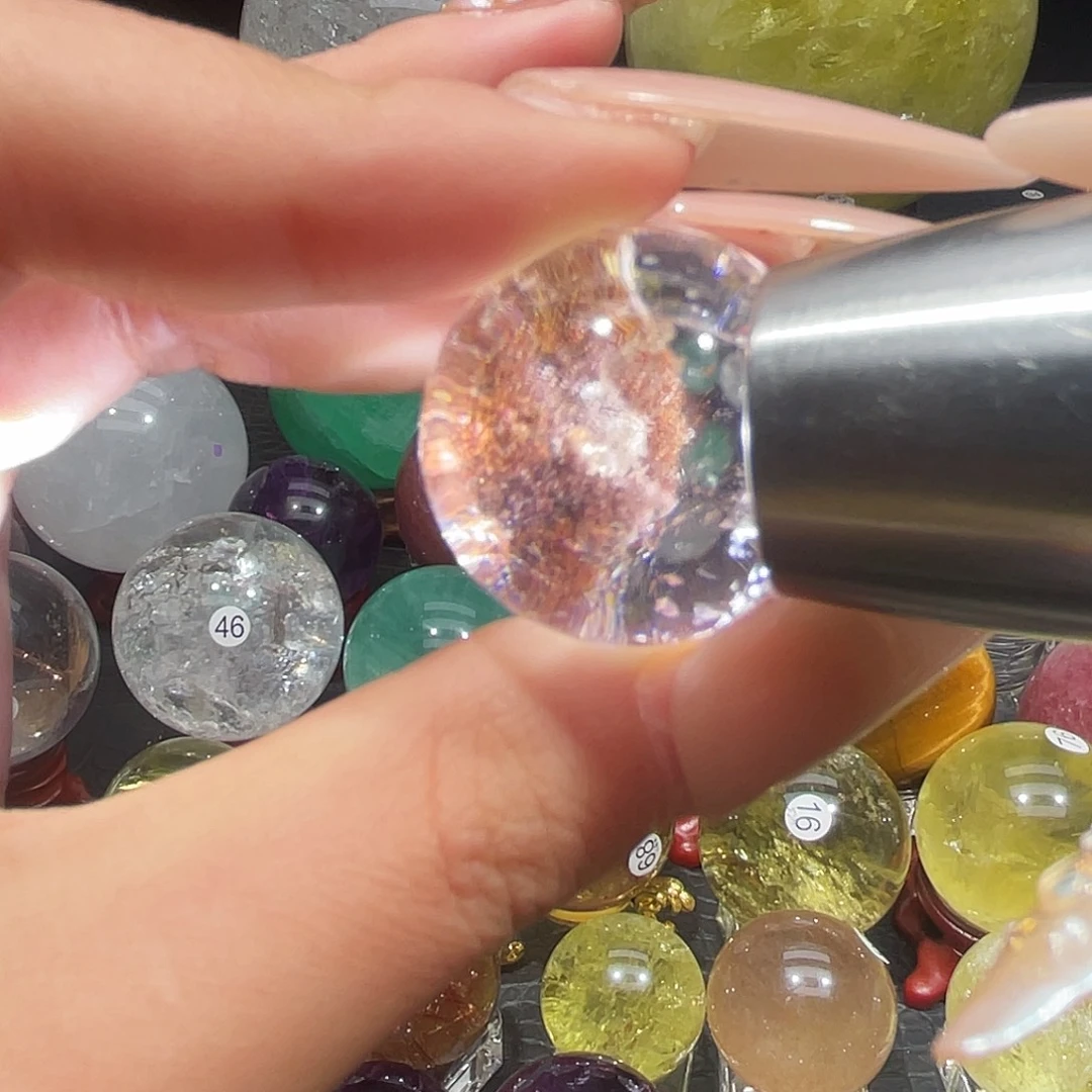 珠宝半成品水晶未镶嵌瑕疵2.65