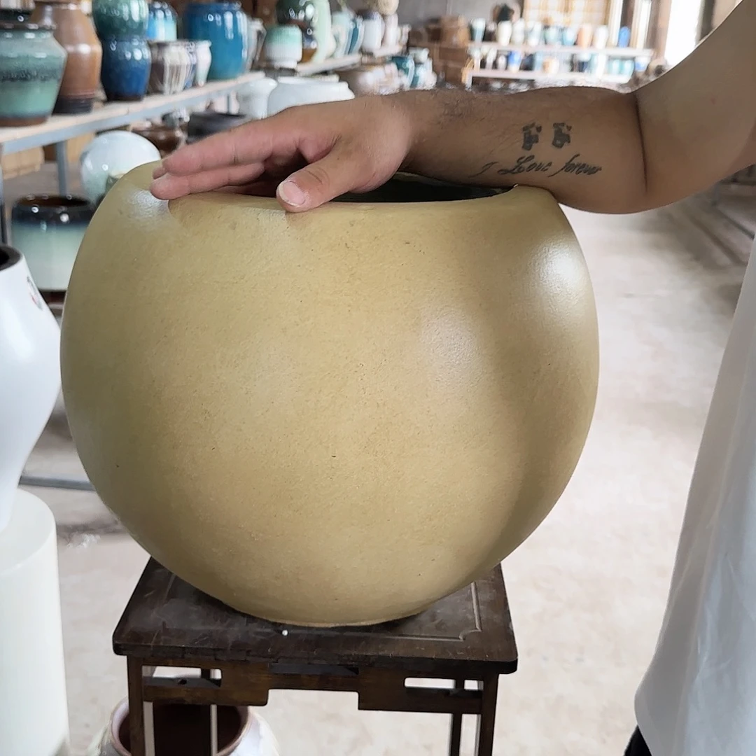 紫砂花盆杨杨花盆0925-603高35口25