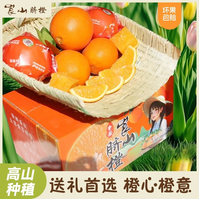 崀山脐橙现摘大果汁多化渣甜度高不打蜡不催熟坏果包赔包邮直达