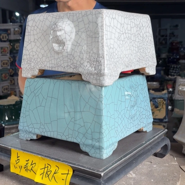 一风堂石湾花盆 内15*11瑕疵烧猪皮气孔