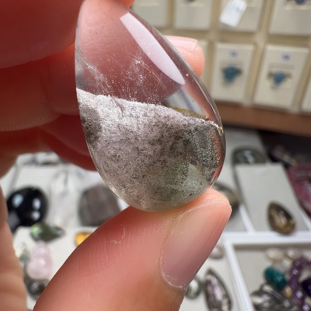 银S925镶嵌颈饰水晶天然幽灵水晶