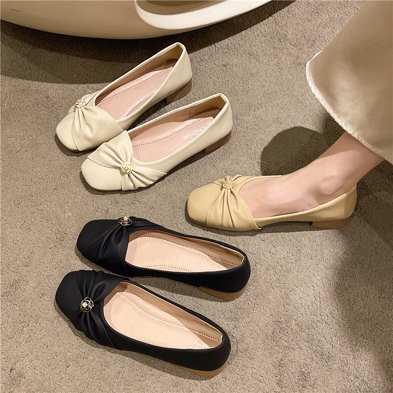 玛丽珍晚晚风温柔软底瓢鞋单鞋夏2025春秋奶奶百搭平底休闲女鞋子