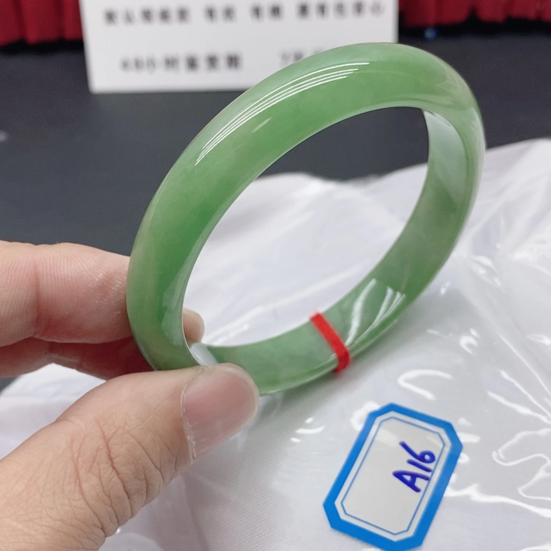 密***密硅化玉未镶嵌手镯翡手镯A16