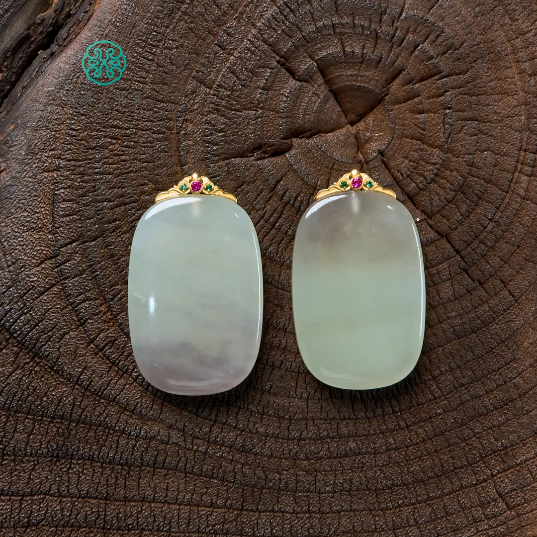 菲菲珠宝好*18K和田玉无事牌约38*23mm吊坠~多样性发一