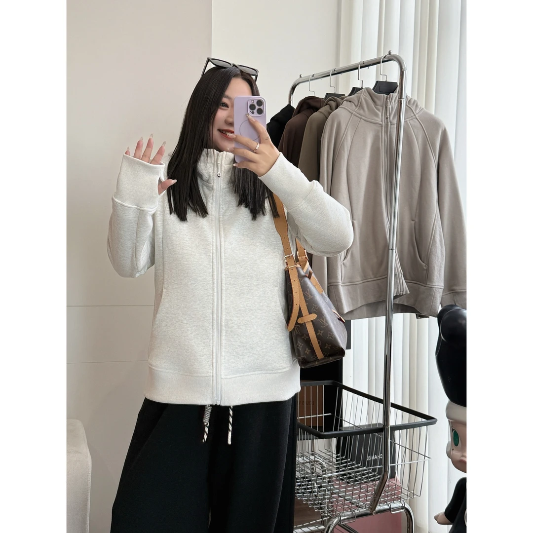 花契“游云漫卷”大码女装秋冬宽松200斤胖mm结构感短外套15753-H