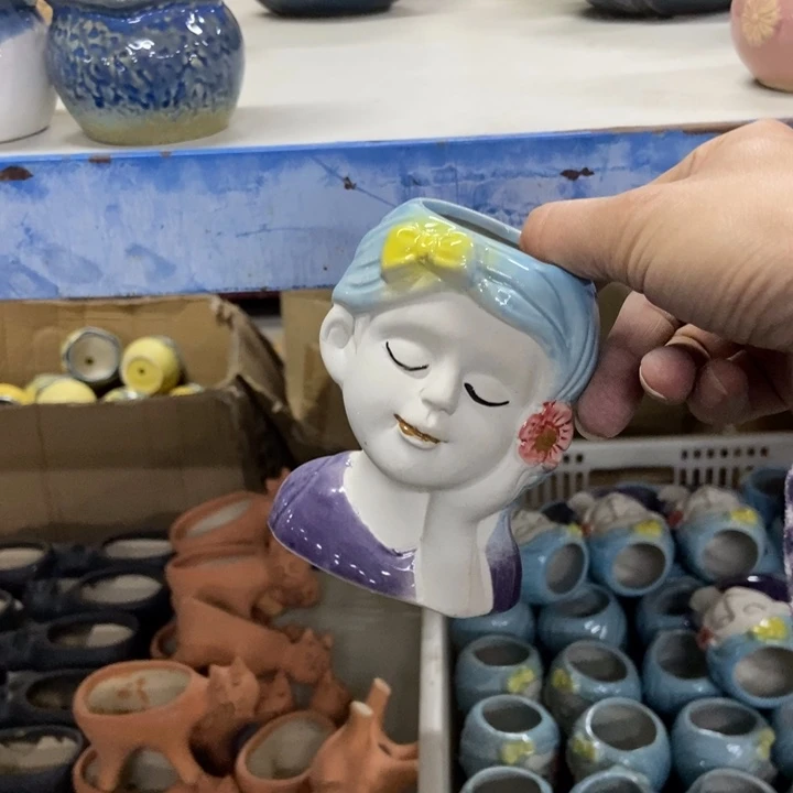 陶瓷花盆单场满9.9发5.5*10.5