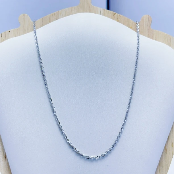 铂金PT950闪O字链素链项链时尚气质百搭简约