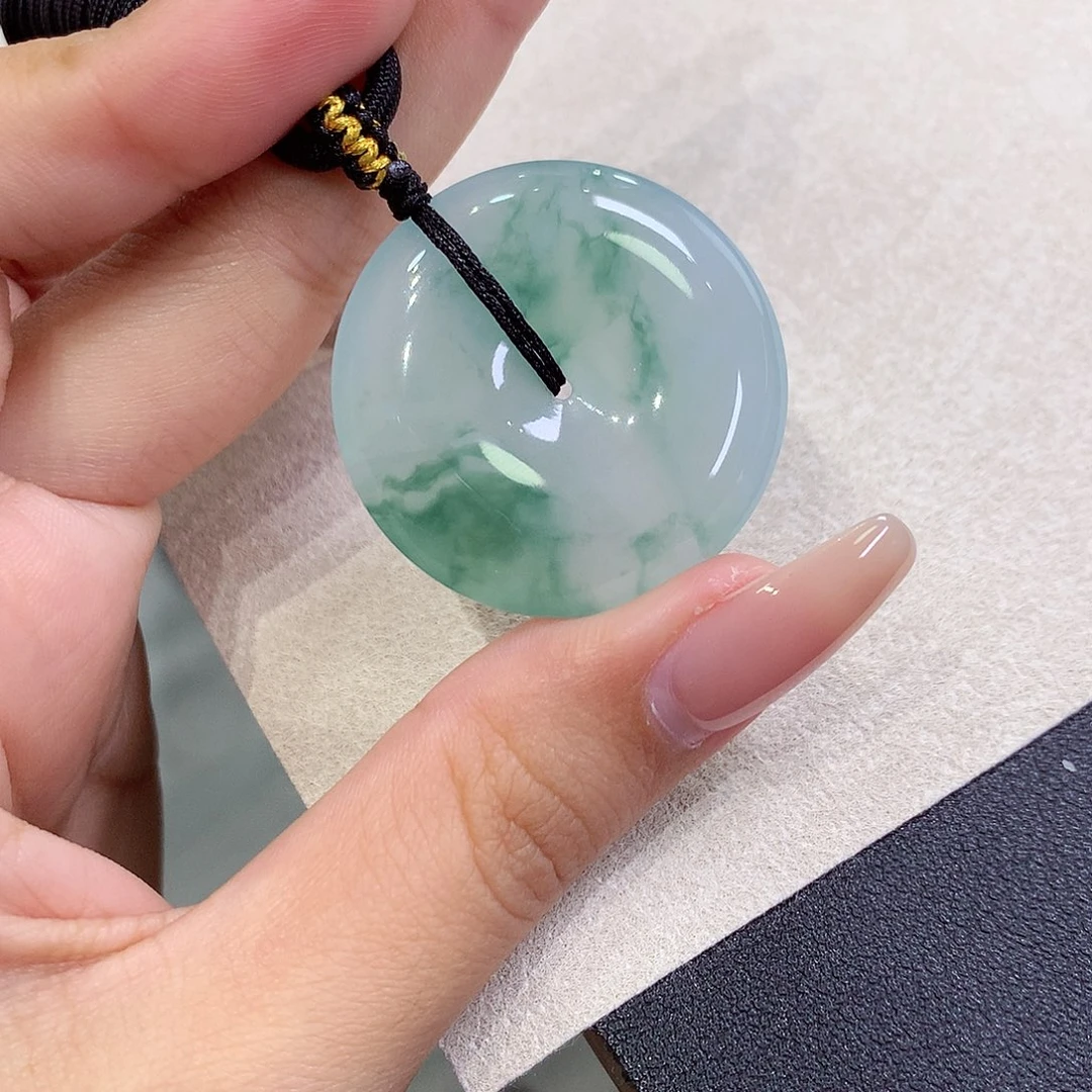 翡翠未镶嵌吊坠(不含链)32.2-6.5