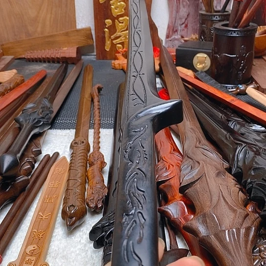 紫光檀木木木90长苗刀