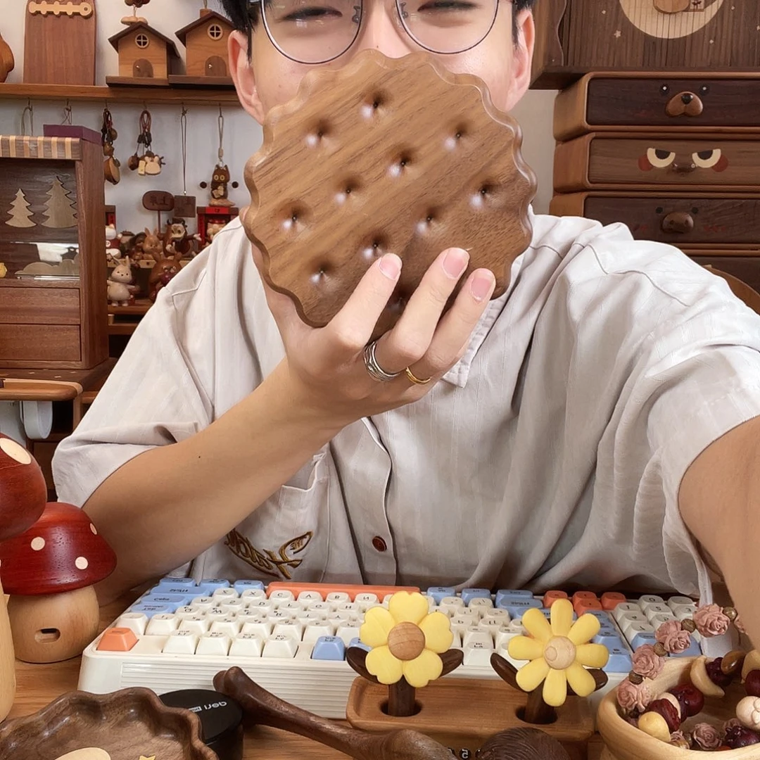 木圆形饼干锅垫微瑕