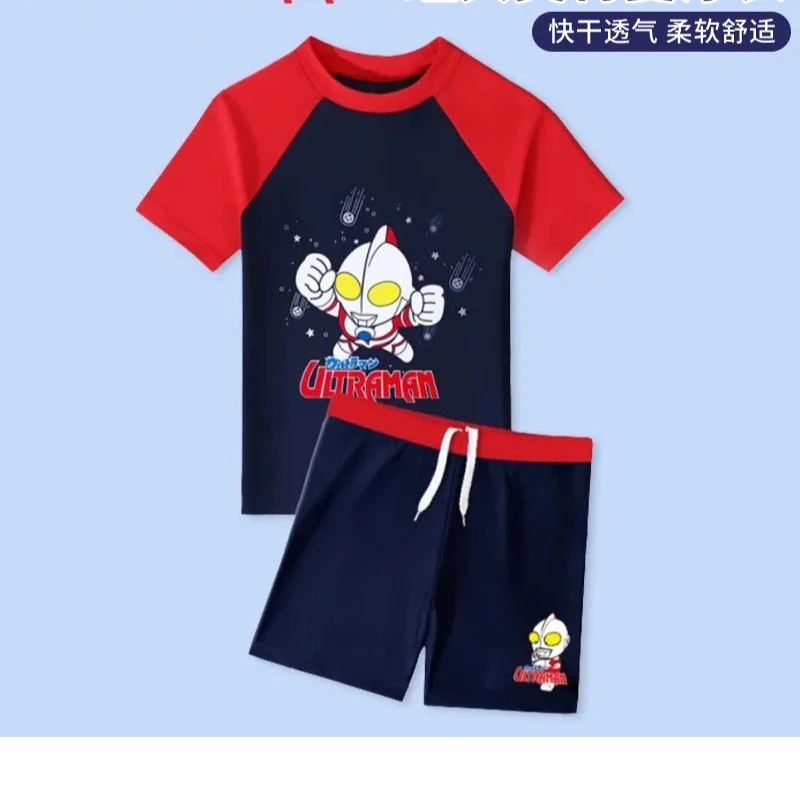 34190MZ经典奥特曼新款儿童分体泳衣男童游泳衣专业游泳裤