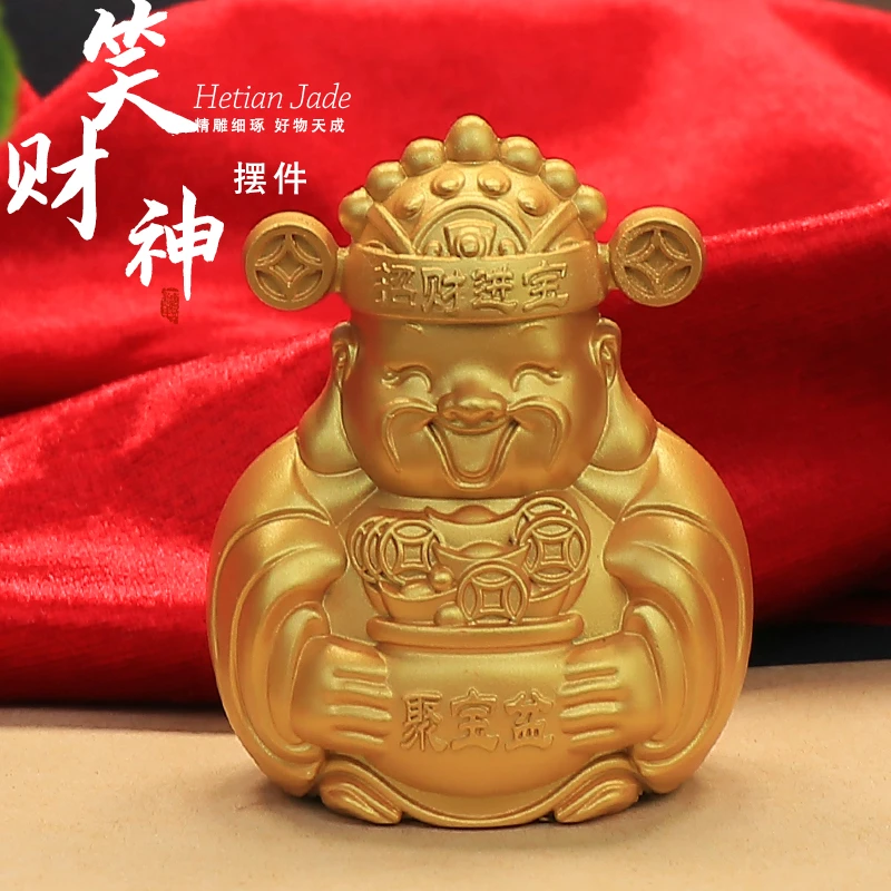 （文财神）新款实心文财神新中式招财家居办公茶几创意装饰桌面摆件