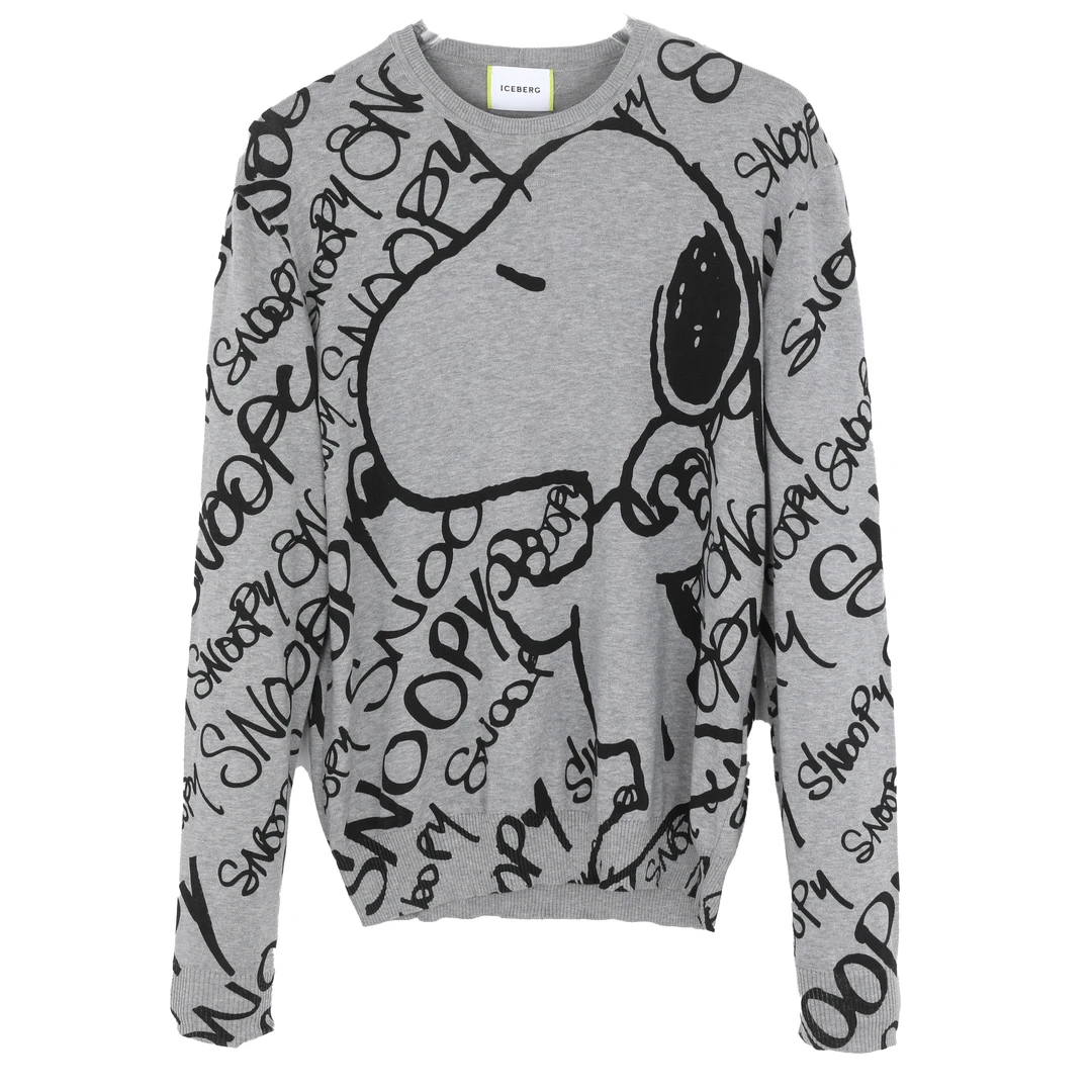 ICEBERG 史努比小狗印花灰色休闲卫衣男女同款 A067SY17IC027