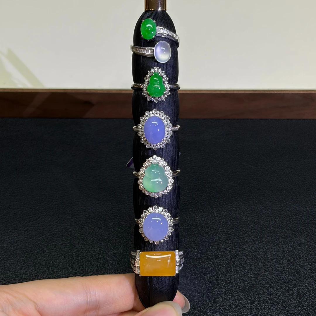 翡翠戒指1件-18K金-多样性发货只发一件-AD98-JM|CXQ21