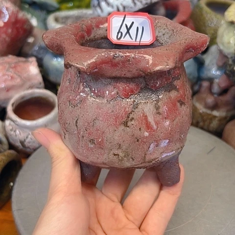 粗陶花盆手工花盆制作就这样