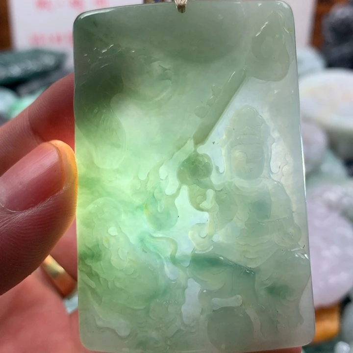 翡翠未镶嵌颈饰保真天然a货翡翠