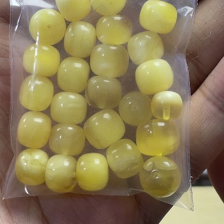 琥珀未镶嵌珠宝奇石8-10mm全品单珠25颗