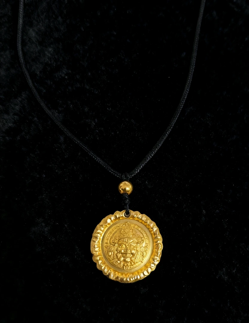 足金黄财神吊坠南非匠心工艺上手高级 DZ-5