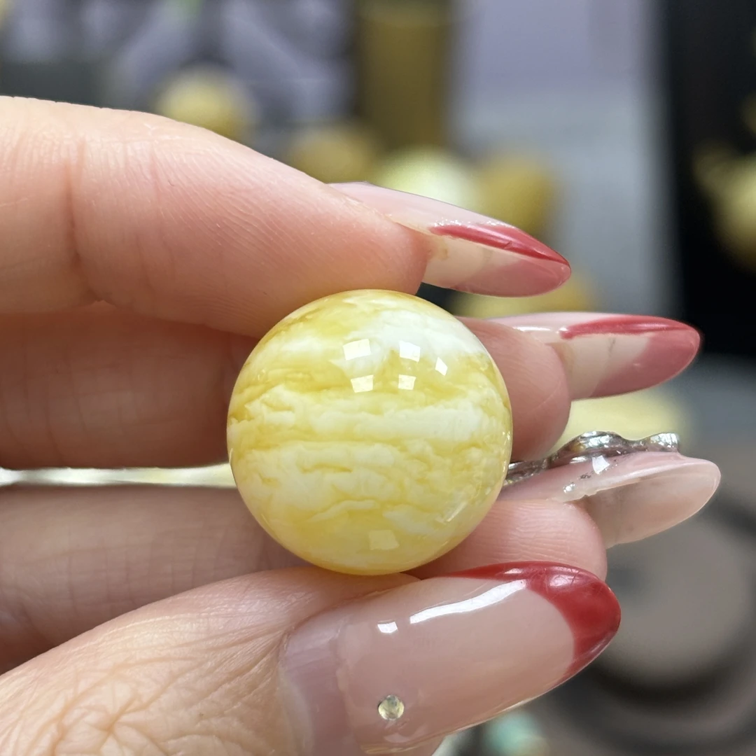 18.0mm 小妖珠宝天然原矿琥珀蜜蜡