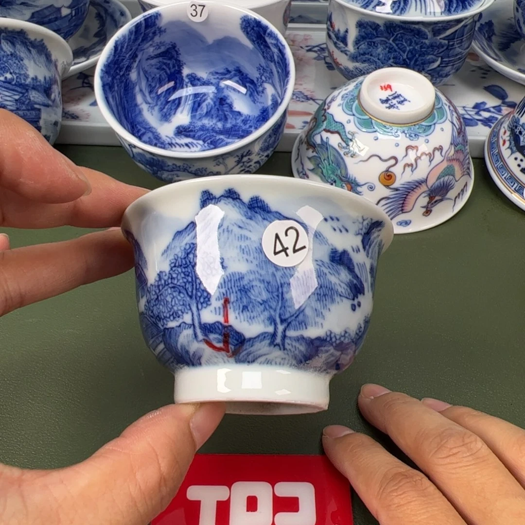 陶瓷景德镇纯手工纯手绘茶具木木42