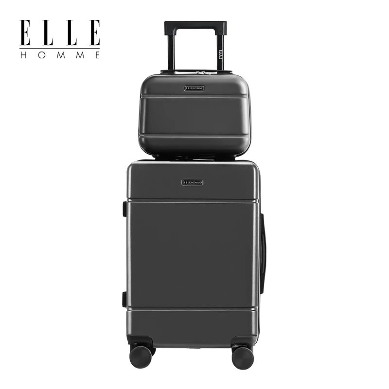 ELLE HOMME时尚简约拉杆箱 拉链行李箱亲子箱