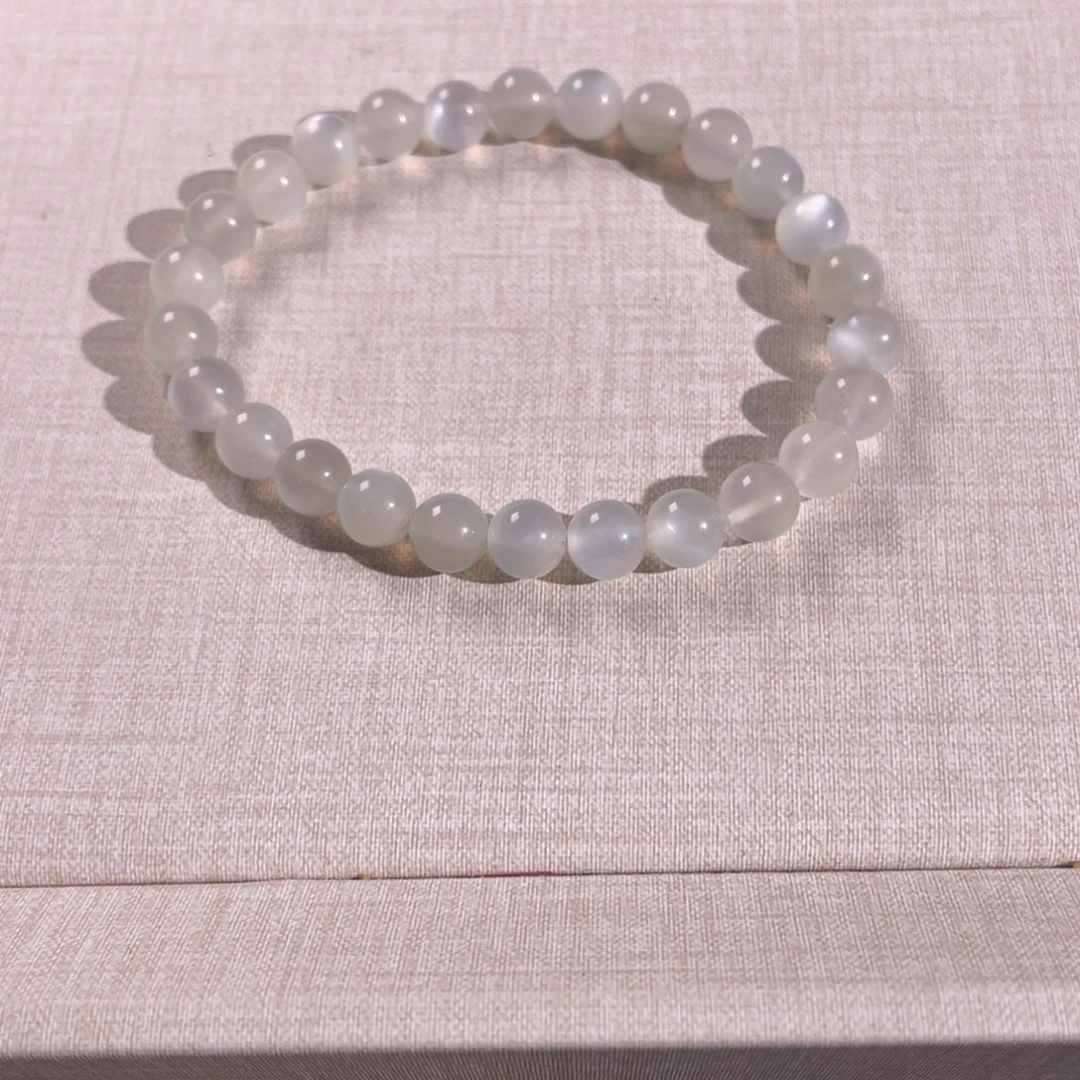 手链月光石未镶嵌白月光手串卡7mm