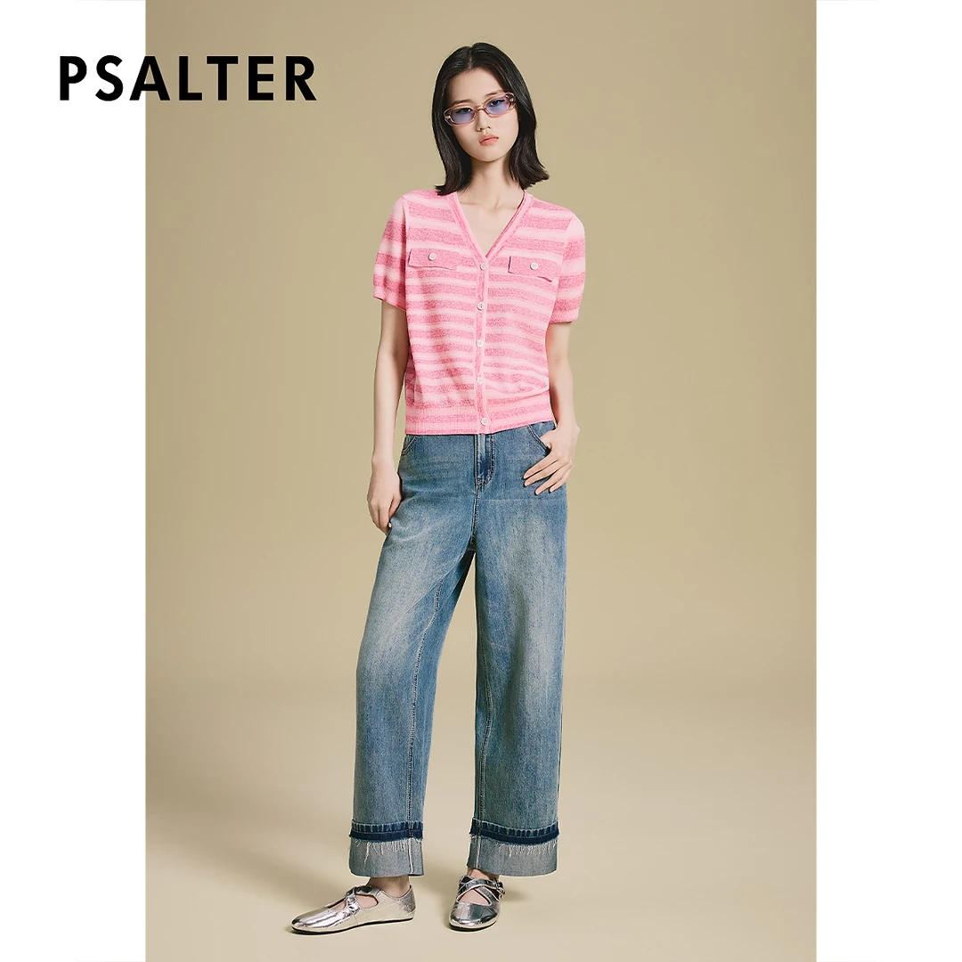 【一秒入夏】诗篇专选锻染曲珠纱小香风V领针织开衫2025夏季新款