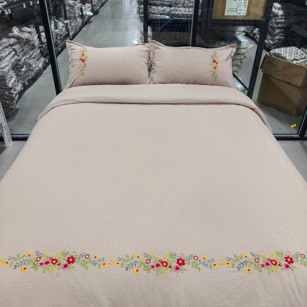 新品罗布麻红麻小红花新工艺四件套4JT0079