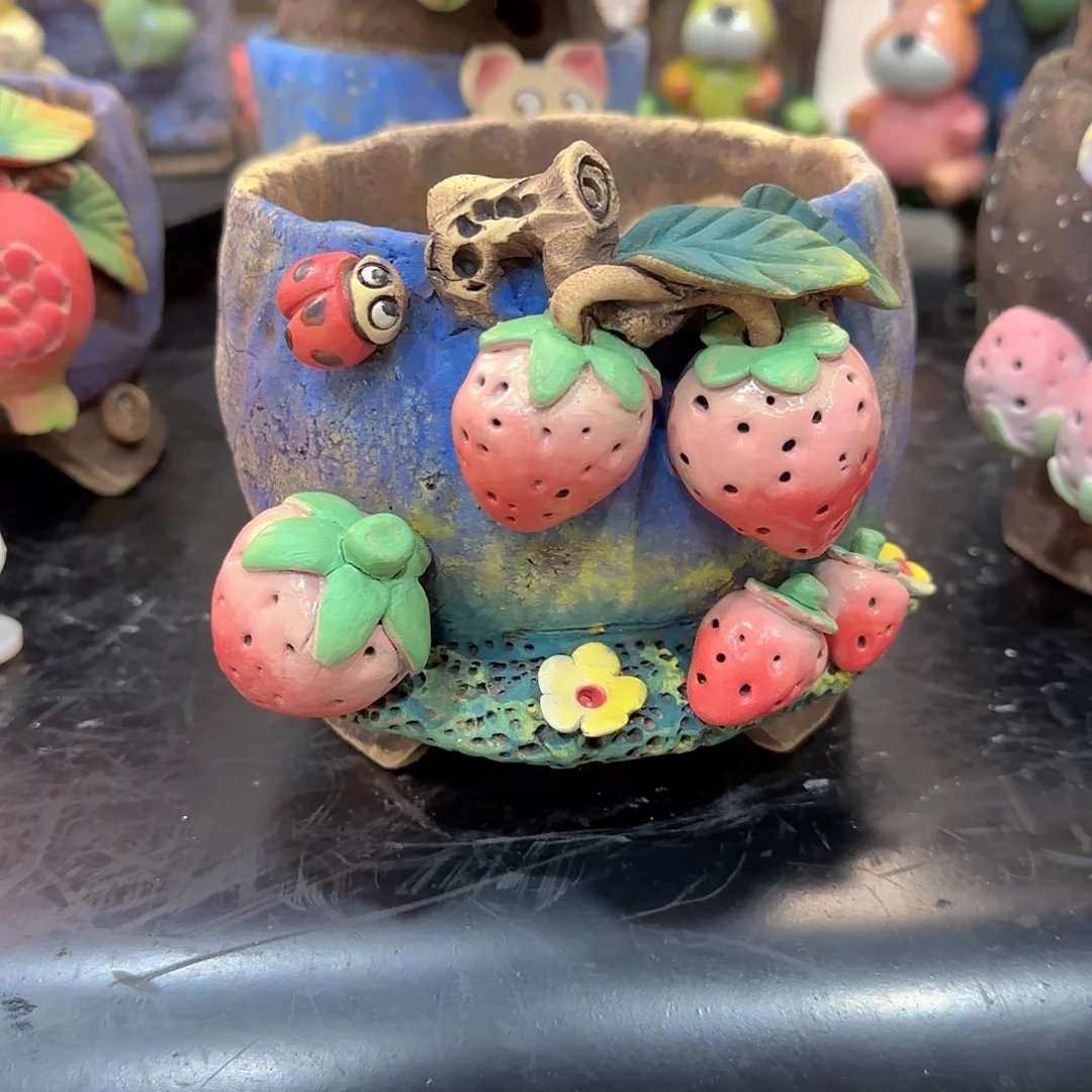 *****本墨花器麦饭石花盆